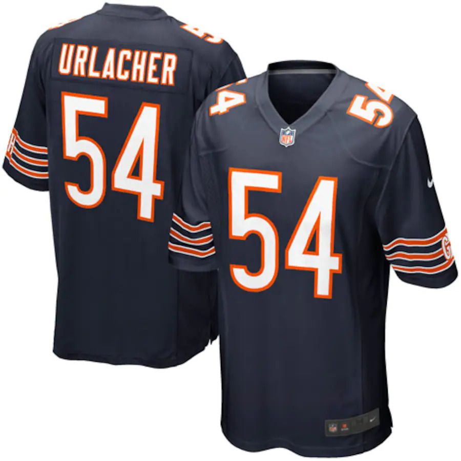 Men Chicago Bears #54 Brian Urlacher Nike Navy Game Player NFL Jersey->chicago bears->NFL Jersey